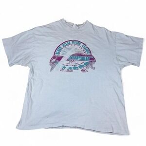 Sturgis Hills Motor Classic 1991 T Shirt Mens XXL White Vintage Biker Tee